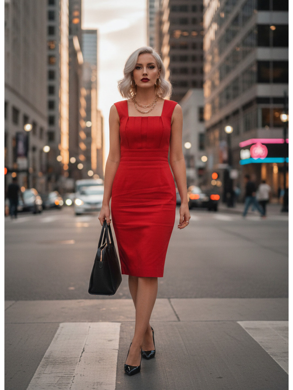 R&M Richards Women's Red Dress